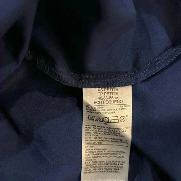 NWT Banana Republic Strappy Crossback Dress, Blue, Snake-Print, Size xs petite - Picture 5 of 6